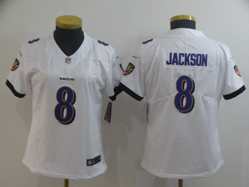 Women Baltimore Ravens #8 Jackson White Nike Vapor Untouchable Limited Player NFL Jerseys->miami dolphins->NFL Jersey